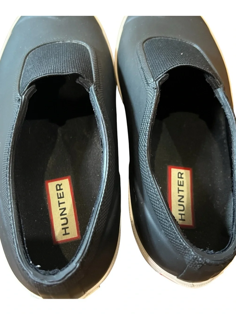 Hunter Black Slip-On Sneakers